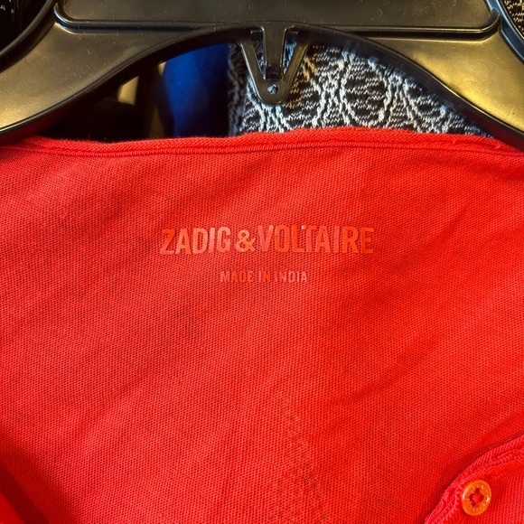 Zadig&Voltaire Crystal Bolt Button Henley Shirt - size M - Picture 7 of 8